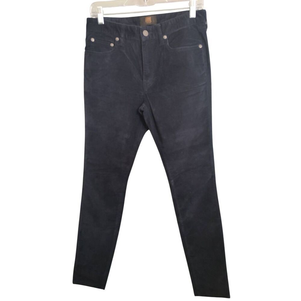 FRYE Womens 27 Camber Wide Leg Crop Velvet Pant in Midnight Blue